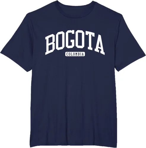 Vista 63 de Camiseta estilo universitario de Bogotá Colombia, Negro