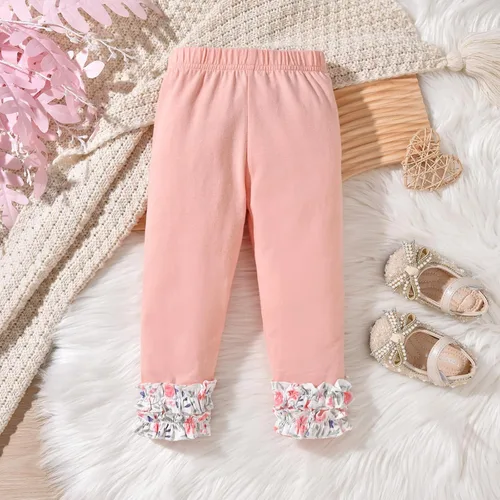 Vista 6 de HINTINA Conjunto de ropa de 2 piezas para niña pequeña con volantes y manga larga