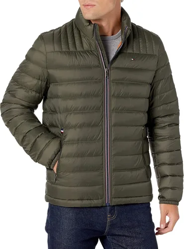 Vista 34 de Tommy Hilfiger Chaqueta acolchada plegable con aislamiento de plumón real para hombre Negro