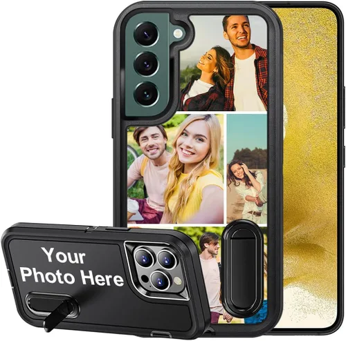 Vista 11 de Funda de teléfono personalizada para Samsung Galaxy S22 5G, funda con soporte incorporado/función atril, cubierta de protección resistente a