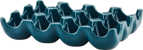 Vista 16 de Rachael Ray Bandeja/Soporte para huevos de cerámica de esmalte sólido, 12 tazas, gris oscuro