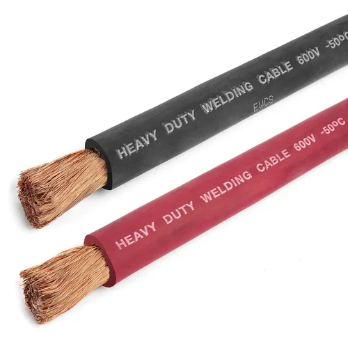 Vista 2 de EWCS Calibre 2/0 extra– Cable soldadura flexible 600 Volt – Combo – Negro + Rojo – fabricado en EE. UU.