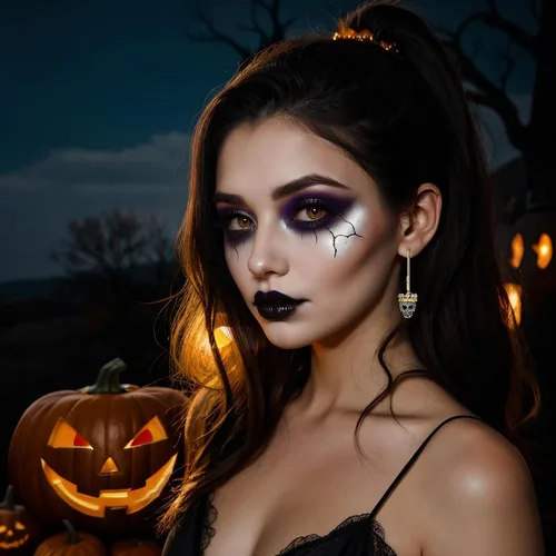 Vista 3 de BriLove Disfraz de Halloween, esqueleto gótico, corona de calavera espeluznante, aretes colgantes con diamantes de imitación para cosplay, fiesta