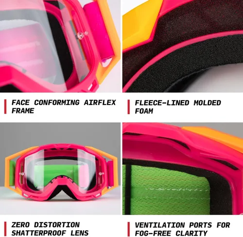 Vista 3 de EVS SPORTS Legacy Goggle For Riding Anti-Fog & Anti-Scratch, Comfortable Fit