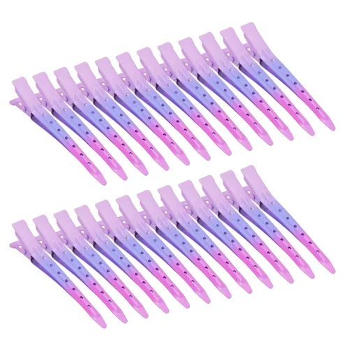 Vista 9 de 24 Paquetes de Pinzas Pico de Pato, Bantoye 2.75 Pulgadas Pinzas de Cocodrilo Rizadoras de Metal Antioxidante con Agujeros para Peinado del Cabello