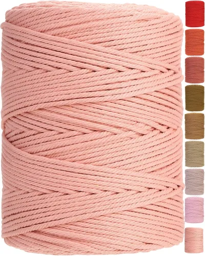 Vista 78 de Cuerda de macramé de 2 mm x 349 metros de cuerda de algodón natural para macramé, cuerda de macramé de color, cuerda de algodón suave, suministros