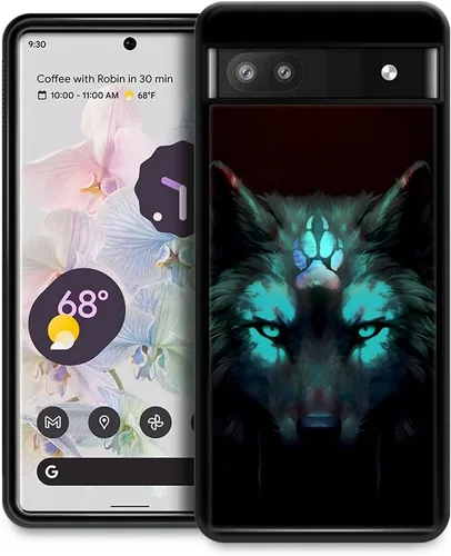 Vista 34 de CARLOCA Funda compatible con Samsung Galaxy S23 Plus, diseño gráfico de identidad negro espiritual lobo, a prueba de golpes, antiarañazos