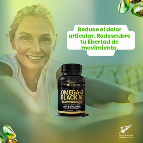Vista 3 de Frezzor Omega-3 natural Aceite de mejillón de labios verdes 60 cápsulas blandas