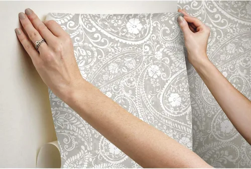 Vista 7 de RoomMates RMK11580RL - Papel pintado de cachemira beige