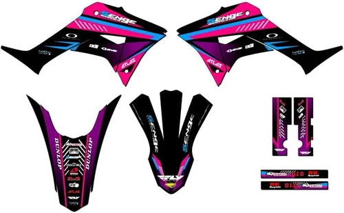 Vista 14 de Kit de base gráfica CRF 250 F Surge Black Senge 2019-2025 compatible con Honda
