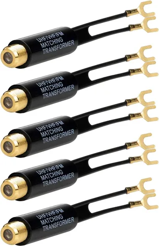 Vista 7 de Ancable 75 ohmios a 300 ohmios adaptador chapado en oro, transformador