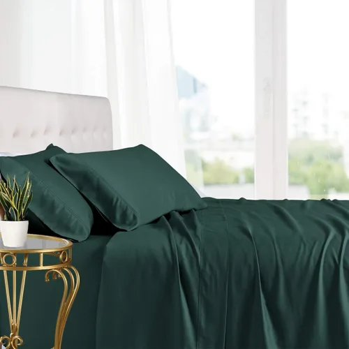 Vista 13 de Royal Hotel Bedding 100% viscosa natural hecha de sábanas de bambú, sábanas refrescantes suaves, sábanas de hotel transpirables y fundas