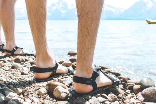Vista 8 de Xero Shoes Sandalias Naboso para hombre sandalias ligeras de senderismo con plantilla estimulante y correas con patrón Z