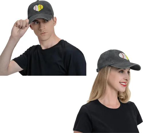 Vista 6 de Waldeal Sombrero de bola de corazón para mujer, gorra de sóftbol bordada ajustable para mamá, béisbol y mamá