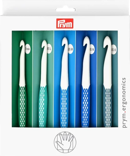 Vista 6 de Juego de ganchos de ganchillo ergonómicos Prym, pequeño (E, G, 7, H, J)
