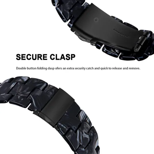 Vista 3 de Resin Watch Band Compatible with Amazfit Active/GTS 3/GTS 4/GTR Mini/GTS 2/ GTS 2e/ GTS 2 Mini/GTS 4 Mini Bands, 20mm Replacement Adjustable Fenlv