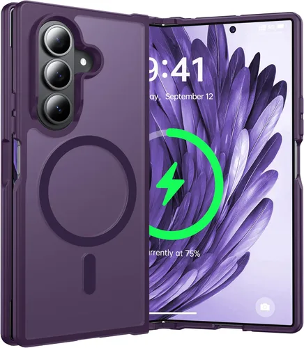 Vista 16 de NO.1 Magnetic for Samsung Galaxy Z Fold 7 Case Compatible with MagSafe [Military Grade Drop Tested][Translucent Matte][Anti-Fingerprint] Soft
