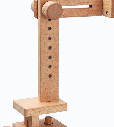 Vista 7 de Soporte de aro bordado de madera de 17.7 in