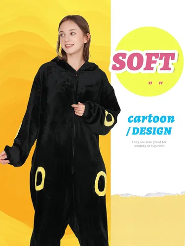 Vista 3 de QSTYLE Disfraz de animal para adultos, disfraz de Halloween, traje de cosplay de una pieza para mujeres y hombres