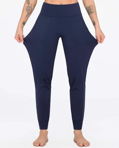 Vista 3 de Dragon Fit - Pantalones deportivos para mujer, con bolsillos y tiro alto, para yoga, ejercicios, pantalones cónicos, pantalones de descanso