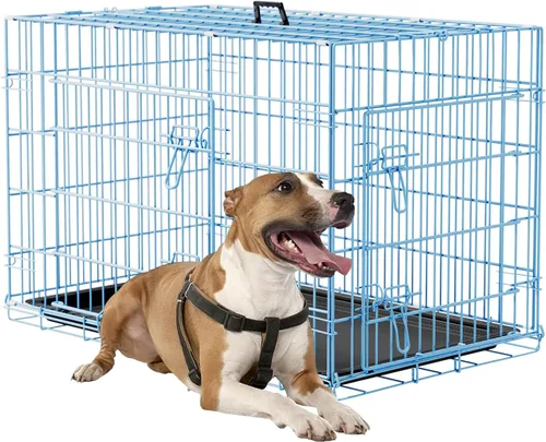 Vista 16 de [Usado] FDW Jaula para perros pequeños de 24 pulgadas plegable de metal con alambre para mascotas, doble puerta con panel divisor para interiores