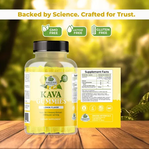 Vista 2 de Amazing Botanicals Zesty - Gomitas de limón y kava, 250 mg por gomita, ayuda natural para dormir para relajación y noches reparadoras, sin OMG
