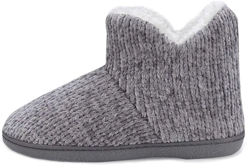 Vista 2 de pantuflas abrigadas de felpa, para interiores y exteriores, ideales para el invierno, para mujer, cómodas, botines
