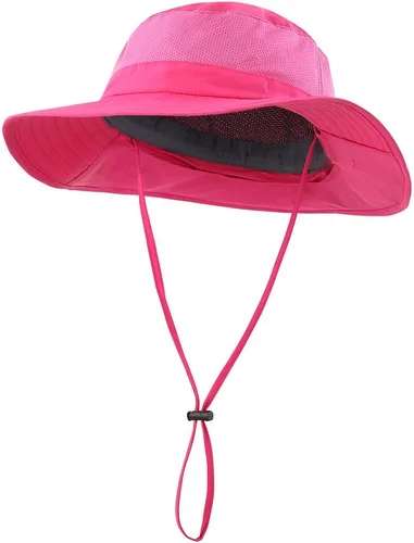 Vista 2 de Home Prefer Sombrero de malla para exteriores UPF50+ Sombrero de pesca de ala ancha con solapa para el cuello