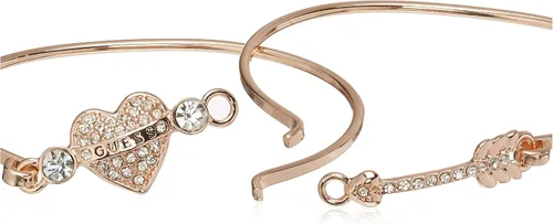 Vista 2 de GUESS Pulsera de tensión para mujer oro rosa talla única Vidrio