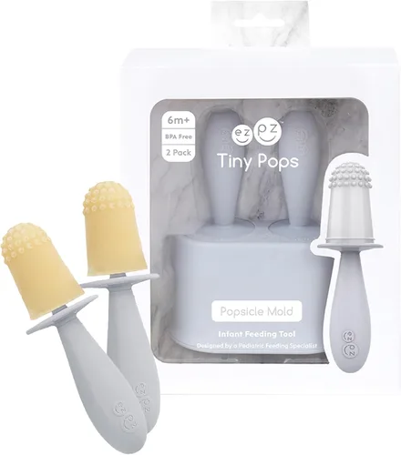 Vista 9 de ezpz Happy Pops (Blush) - 24 meses+ - Juego de moldes para paletas con dos varillas para niños pequeños + preescolares - Esenciales para niños