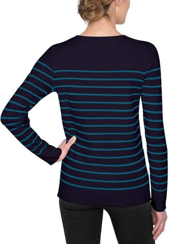 Vista 3 de Kirkland Signature Suéter con cuello redondo para mujer, Gris oscuro, XS