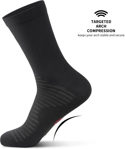 Vista 4 de PAPLUS Calcetines deportivos de compresión (6 pares) para hombres y mujeres