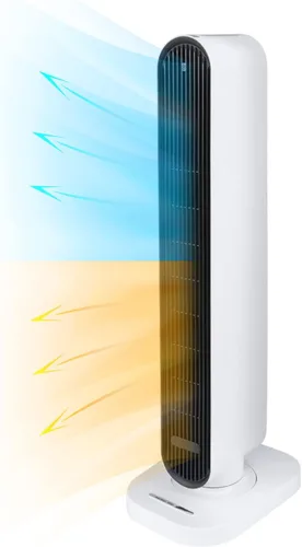 Vista 11 de Simple Deluxe Calentador de espacio portátil, calentador de cama y manta para interiores, calentamiento rápido de 3 segundos de 1200 W, soplador