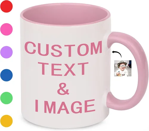 Vista 17 de Baosity Taza de café con foto personalizada, taza personalizada con imagen, texto, nombre, regalos personalizados para novio, novia, mejor amigo