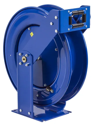 Vista 2 de Coxreels TSHL-N-650 Carrete de manguera con resorte de trabajo pesado Supreme Duty para aire/agua/aceite: 1" I.D., capacidad de manguera de 50