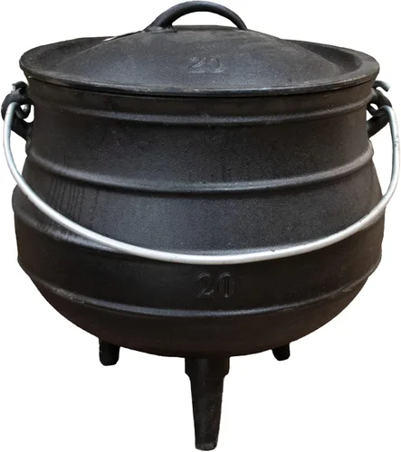 Vista 10 de Lehman's Campfire - Olla de hierro fundido con 3 patas y tapa, 9.5 pulgadas, 1.5 galones