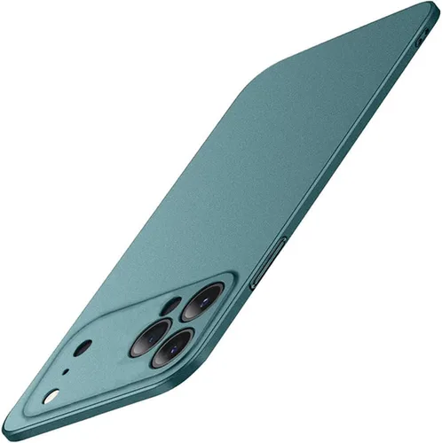 Vista 23 de Casechics Compatible con iPhone, Funda de Lujo Mate de PC Duro Ajuste Delgado Ultra Delgada Ligera Protección de Lente de Cámara Funda Suave a Negro
