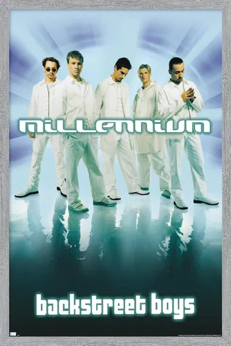 Vista 17 de Trends International Backstreet Boys - Póster de pared del milenio, 22.4 pulgadas de largo x 14.7 pulgadas, versión enmarcada en madera de granero