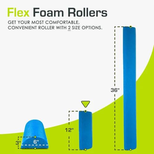 Vista 2 de ProsourceFit Flex Foam Rollers for Muscle Massage, Physical Therapy, Core & Balance Exercises Stabilization