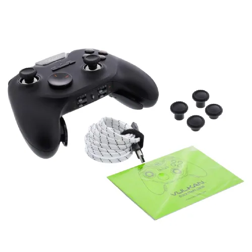 Vista 4 de Bionik VULKAN Advanced Wireless Gaming Controller- For Windows PC, Android, Steam and VR Devices with Programmable Paddle Buttons- Dual Connectivity