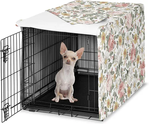 Vista 25 de Sweet Jojo Designs Funda para Jaula de Perro Mediano de 36 Pulgadas (Floral Bohemio) para Jaulas de Mascotas para Niñas, Fundas para Perreras Óxido
