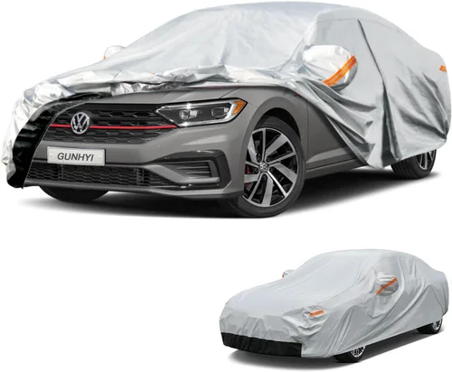 Vista 82 de GUNHYI - Funda de automóvil de 6 capas para Tesla Model 3 (2017-2025), impermeable para todo tipo de clima, protección UV contra la nieve, el sol