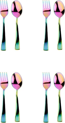 Vista 12 de Ahimsa Juego de utensilios de acero inoxidable para niños, diseño pediatra, cubiertos premium para niños, no tóxicos, aptos para lavavajillas