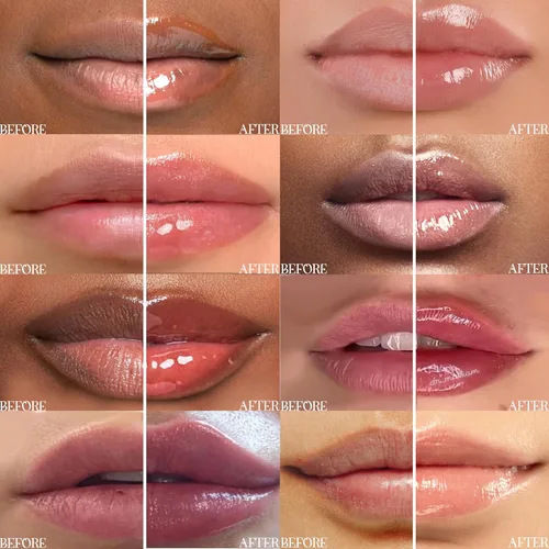 Vista 2 de Rosee - Brillo de labios vegano y libre de crueldad, maquillaje profesional, brillante de larga duración con manteca de karité, hidrata, protege