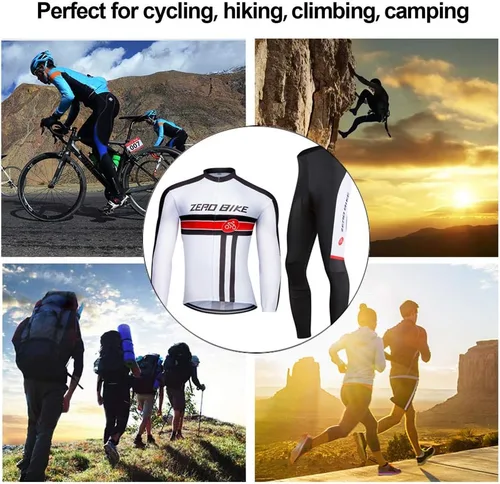 Vista 6 de Men's Soft Long Sleeve Breathable Bicycle Cycling Jersey Polyester Clothing Outdoor Sports Fall Autumn