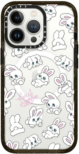 Vista 277 de CASETiFY Funda Impact para iPhone 13 [Protección contra caídas de grado militar 4X de 8.2 pies/Compatible con Magsafe] - #1 Mom - Transparente