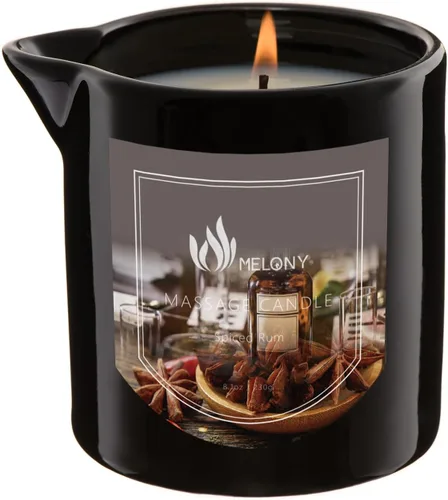 Vista 10 de MELONY Vela de masaje de lujo, hidratante, velas de aceite corporal para relajación muscular, spa en casa, 8.1 onzas (canela de manzana) Vela