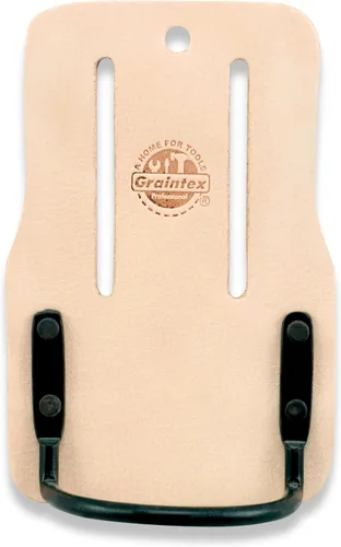 Vista 5 de Graintex Soporte de martillo para cinturón de herramientas, cuero de grano superior de alta calidad, lazo de martillo de acero, se adapta a