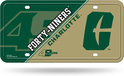 Vista 19 de NCAA etiqueta de metal para auto, negro