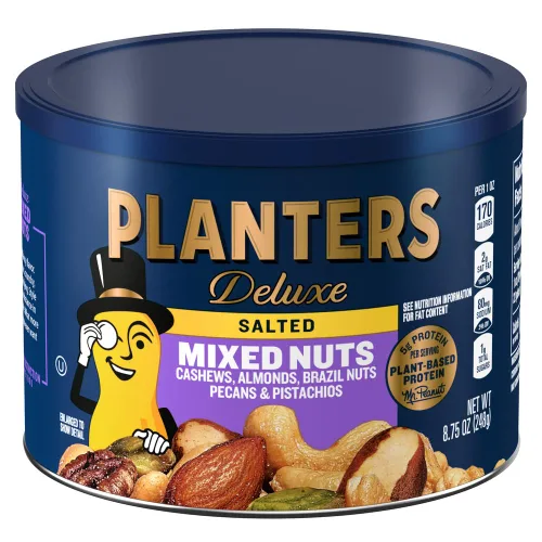 Vista 9 de Planters Select Anacardos (Mezcla de nueces de almendras y nueces pecanas, lata de 8.25 onzas) Nueces mixtas: anacardos, almendras, nueces